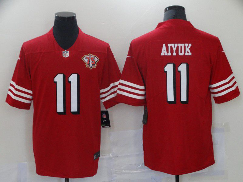 Men San Francisco 49ers #11 Aiyuk Red New Nike Vapor Untouchable Limited 2021 NFL Jersey
